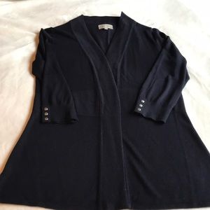 Navy 3/4 sleeve lightweight sweater